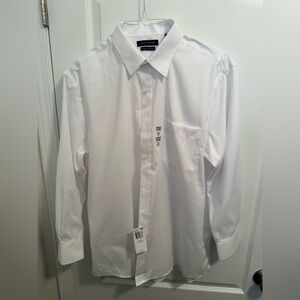 Tommy Hilfiger Men's Classic Regular Fit White Dress Shirt - XL 17.5 32/33 NWT